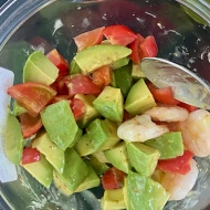 トマトとアボカド&小エビのハニーマスタード