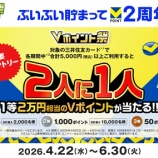 『三井住友カード、抽選で2万Vポイントなどが当たる!Vポイント祭開催』の画像