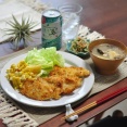 30年前からずっと作り続けているペラペラチキンカツで晩ごはん