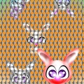 赤いウサギの後ろには・・・
