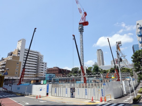 地上46階「赤坂七丁目2番地区第一種市街地再開発事業」の建設状況！1基目のタワークレーンが設置された分譲タワマン（2026.7.20）