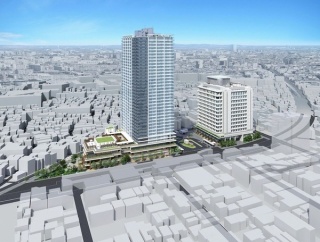 地上36階タワマンと葛飾区新庁舎「立石駅北口地区第一種市街地再開発事業」の建設状況（2026.8.9）