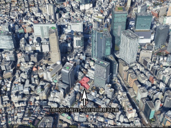 渋谷に地上33階タワマン「(仮称)渋谷桜丘14街区共同建替え計画」の計画地！ブランズ渋谷桜丘と渋谷インフォスタワーに挟まれたエリア（2025.12.30）