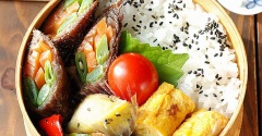 牛肉の野菜巻き弁当【コゲた】