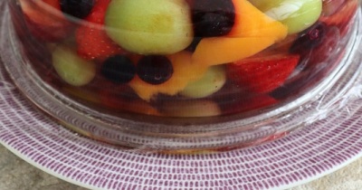 誕生日恒例のゼリーケーキと数字キャンドル