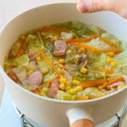 ♡ほったらかし！野菜を食べるスープ♡【#簡単レシピ #時短 #節約 #作りおき #キャベツ #コンソメスープ 】