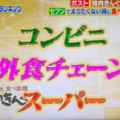 【TBS系列】『プロフェッショナルランキング』コメント出演「太りたくないけど食べたいときどれを選べばいいの！？ランキング」