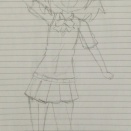 盛本さんの全身絵の下書き