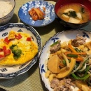 低空飛行です💦＆マカロニ入り豚肉とモヤシ炒め