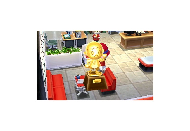 【どうぶつの森 ハッピーホームデザイナー】 むらびとの像の画像