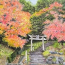 2026-01A「事任八幡宮＜掛川市＞」(F4 水彩画)