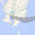 降灰で濃霧状態に