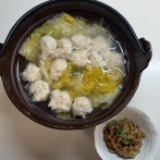 白菜と鶏団子と春雨