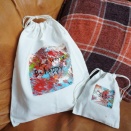 *セリアの布小物に「布えのぐ」でペイント～！*