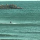 波のサイズは～ヒザ