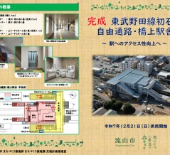 東武アーバンパークライン「初石駅」の橋上駅舎・自由通路供用開始記念詩が公開