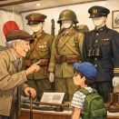 旧陸軍の軍服展示を見て試着体験もしちゃう