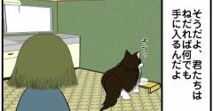飼い主の扱い方を学習した猫