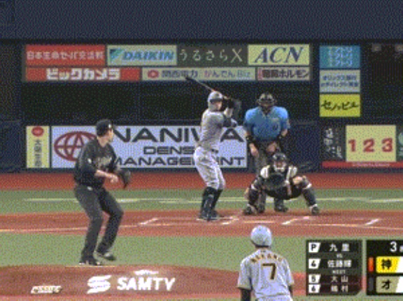 【オリックス対阪神3回戦】阪神、３回表１アウト満塁から佐藤輝明の犠牲フライで１点先制！！！！！