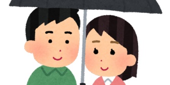 この間、仕事からの帰り道で女の同僚と駅までいっしょに帰りました。傘を壊してしまったということで相合傘で帰りました。