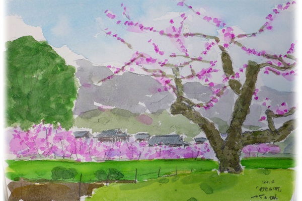 真作】 佐藤明 油彩 油絵 山と森林の風景画 サイン入り