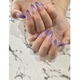 パープルグラデが綺麗なアイリスのグラデーションロングネイル💜