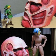 進撃の巨人 フィギュア 鎧の巨人 女型巨人 巨人化エレン リボルテック改造で再現 こんな感じで公式発売してほしい そくどく