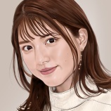 『川島海荷さんの似顔絵を描きました』の画像