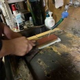 靴の製作中にMt.noji(希少種)が現れた