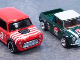 レビュー ホットウィール プレミアム2パック モーリス ミニ/'67 オースチン ミニ ピックアップ 後編