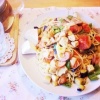夏野菜のパスタを食べつつ。洗濯機は７回まわす！