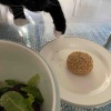 サラダと大福の朝ごはん。リッチになりそうな初夢。