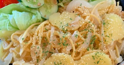 【シニアの暮らし】思いついたパスタ入り！おひとりさまレストラン。。