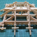 明王院五重塔の構造模型を作る(6)　1.5 初重尾垂木・丸桁