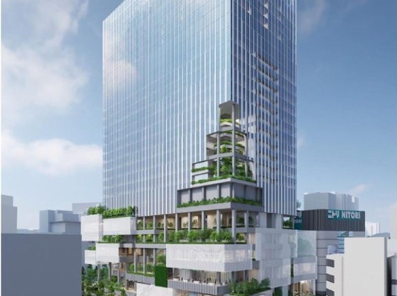 高さ約145m「神南一丁目地区第一種市街地再開発事業」新たな完成予想図が公開！渋谷パルコ前に商業施設やホテルが入る超高層オフィスビル