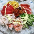 カワセミ　～ウインナーとブロッコリー舞茸炒めの朝ご飯、冷やし中華の晩ご飯～