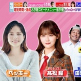 『[イコラブ] 本日(10月24日) TBS「ラヴィット！」に、髙松瞳スタジオ生出演！！』の画像