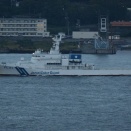巡視船おき　海峡を航行姿