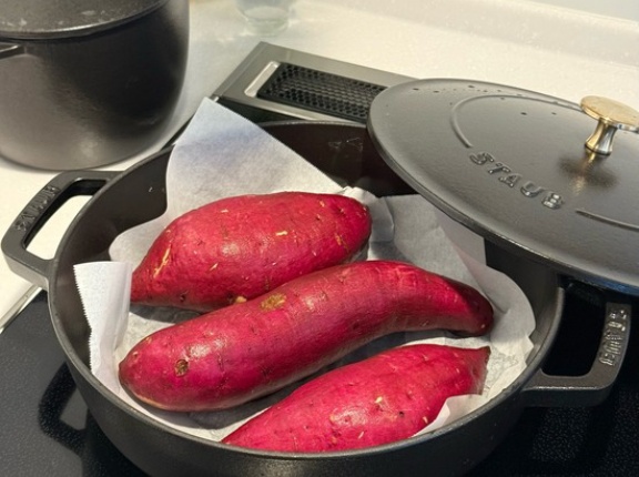 オーブン×STAUBブレイザーソテーパンで焼き芋を作った&楽天マラソン最終日