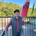 鯉のぼりと一緒に　～ケアハウス～