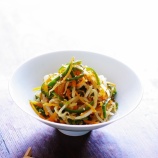 『お酢でさっぱり♪からしの辛さが心地よく！野菜の食感よくモリモリ食べれる☆「白ごまたっぷり★もやしと人参とピーマンのレンチンからし酢醤油和え」【レシピ1877】【スパイス大使】』の画像