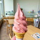 イチゴのソフトが1番うまいのだから！上ノ国「道の駅 もんじゅ」