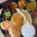 長丘で南インドのミールスランチ
