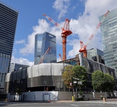 高さ約171m「TORANOGATE（トラノゲート）」の建設状況！商業施設も配置される虎ノ門駅直結のオフィスビル（2025.9.7）