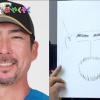 日ハム小笠原、似顔絵になる