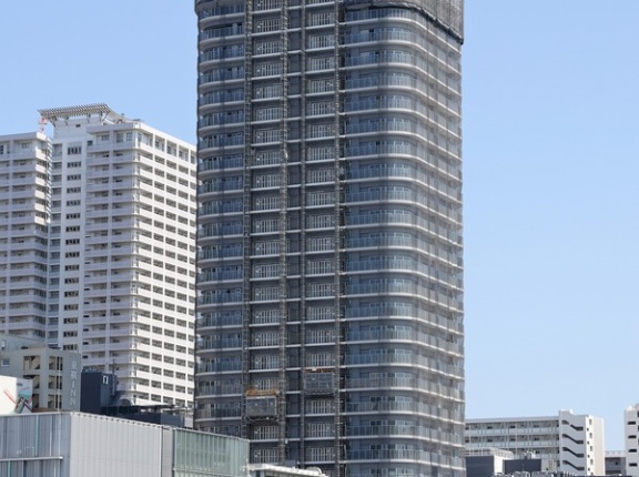 地上34階「パークタワー品川天王洲」の建設状況！天王洲運河に面した分譲タワマン（2026.7.20）