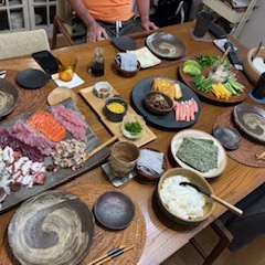 手巻き寿司。
