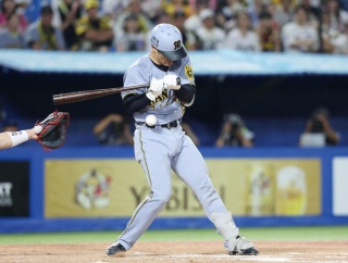 阪神・坂本誠志郎が珍しく怒りあらわ　木沢尚文の厳しい内角攻めで死球　にらみつける