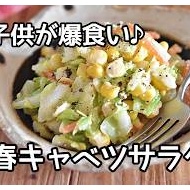 【保存版】春キャベツの最強副菜レシピができました！！春キャベツのガーリックチーズサラダの作り方