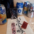 岩手県 暁ブルワリーのビールと白金豚ジャーキーで部屋飲み